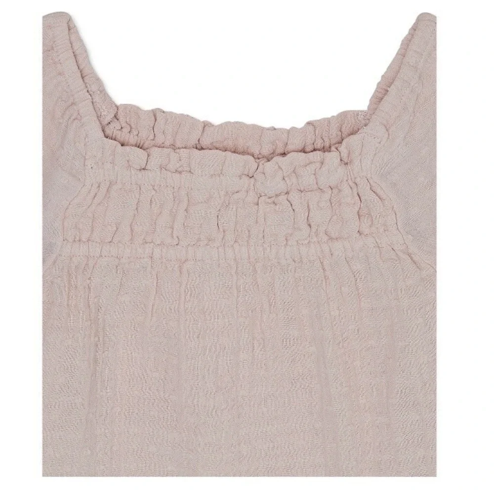 easy-peasy Toddler Girl Swiss Dot Top 4T New with Tags Sepia Rose Smock Organic